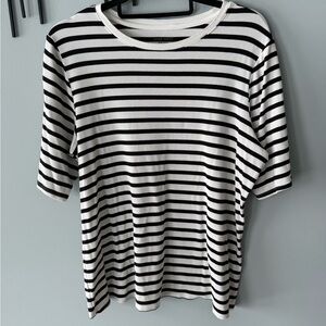 Nine West Black and White Striped Women's Top 1X